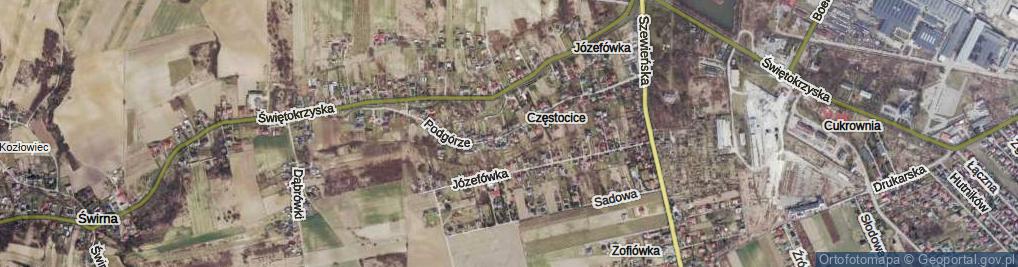 Zdjęcie satelitarne Podgórze ul.